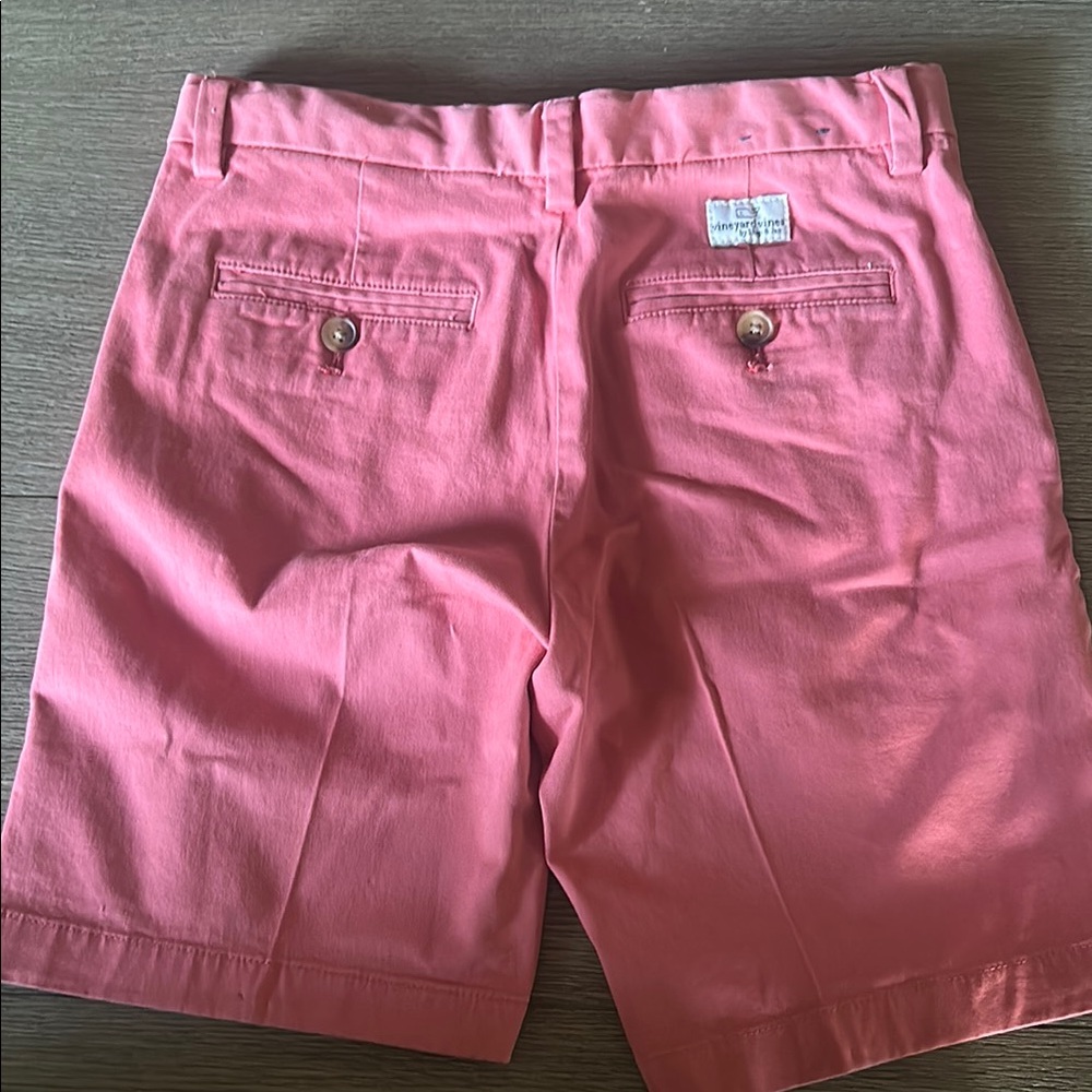 Vineyard Vines Pink Flat Front Shorts Tailored Cotton Twill